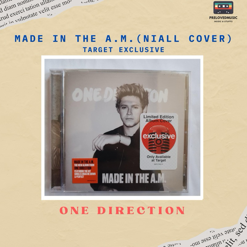 SEGEL READY STOCK  One Direction 1D Made In The A.M AM Target Niall Cover CD Album