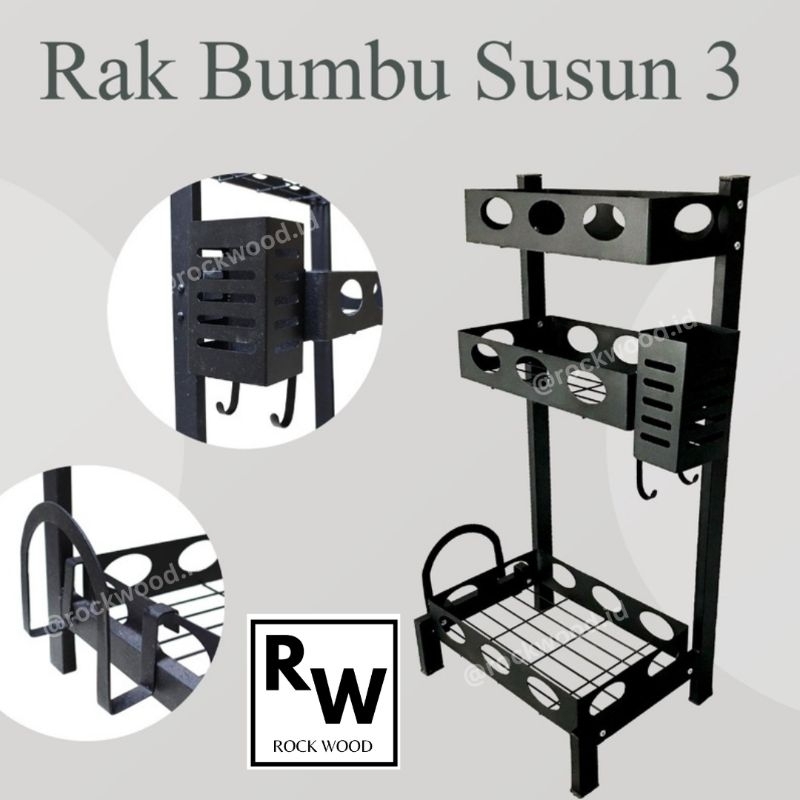 Rak Bumbu Dapur Steel Rak Bumbu Rak Dapur Serbaguna Rak Botol Bumbu
