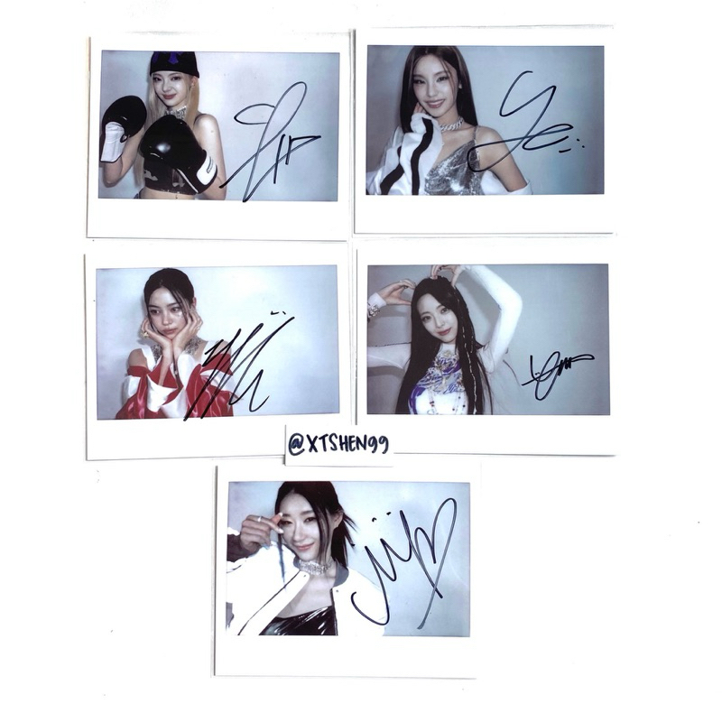 POLAROID POLA POSTCARD WIDE SIGN SIGNED ITZY JYPSHOP UMS USA STORE ONLY D2C SIGNED EXCLUSIVE RYUJIN 
