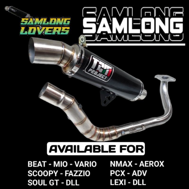 knalpot tzm samlong hitam doff/knalpot tzm samlong beat/tzm project//knalpot tzm vario 125/tzm beat 
