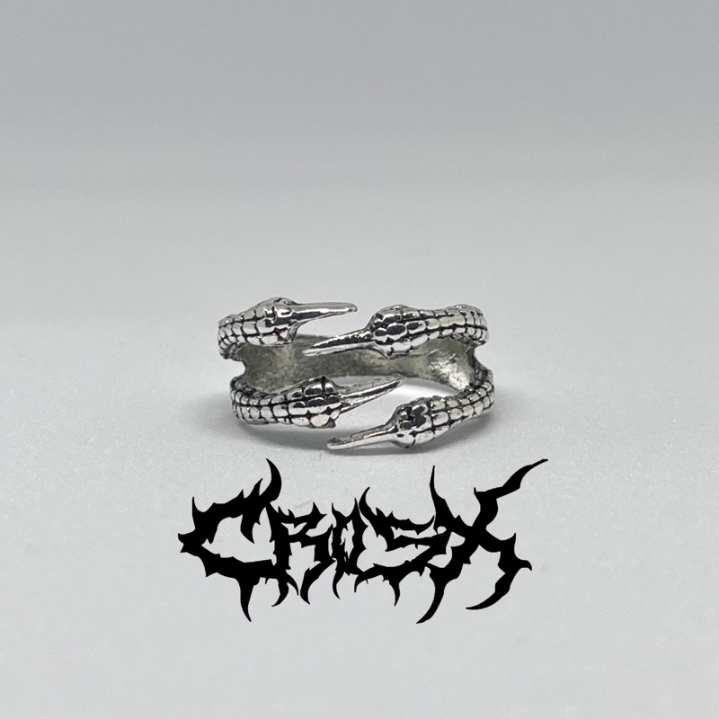 VAEH RING / CLAW DRAGON SKULL HEXAGRAM EYE TRIANGLE CAKAR MATA NAGA CINCIN HITAM SILVER / COUPLE RIN