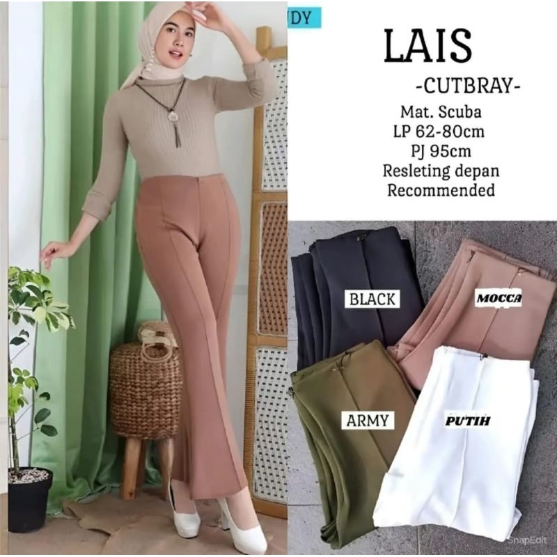 celana CUTBRAY wanita scuba jumbo celana cutbray highwaist wanita scuba