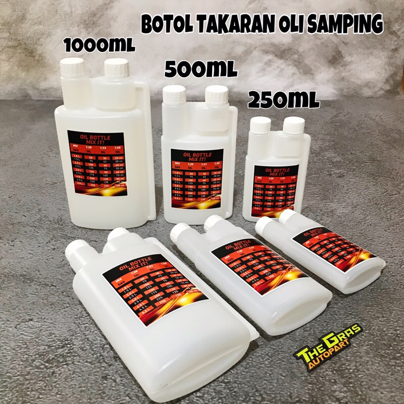 Botol takaran oli samping vespa 250ml 500ml 1000ml