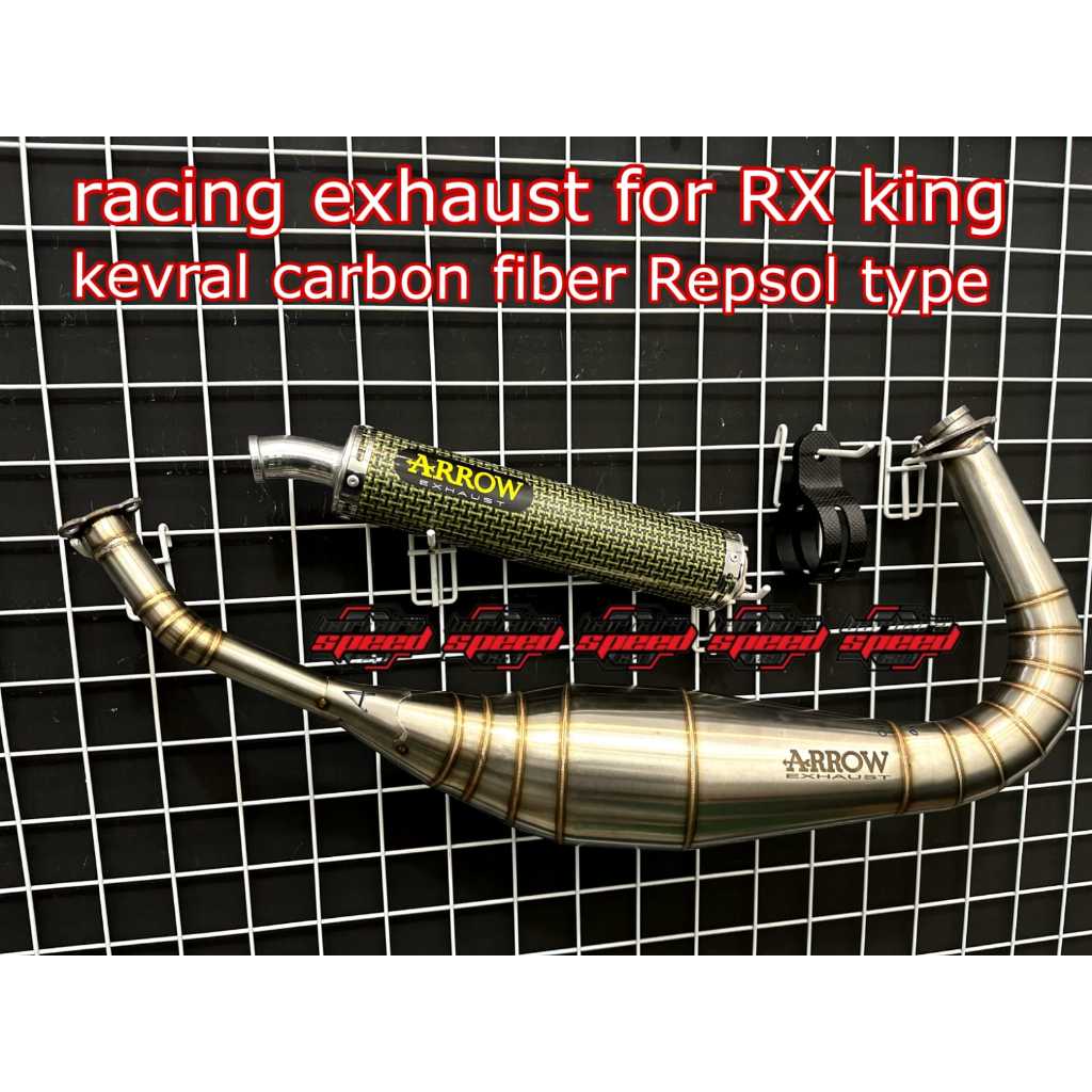 Knalpot Rx King Rx Spesial Kolong Repsol Karbon ARROW  karbon kevral asli