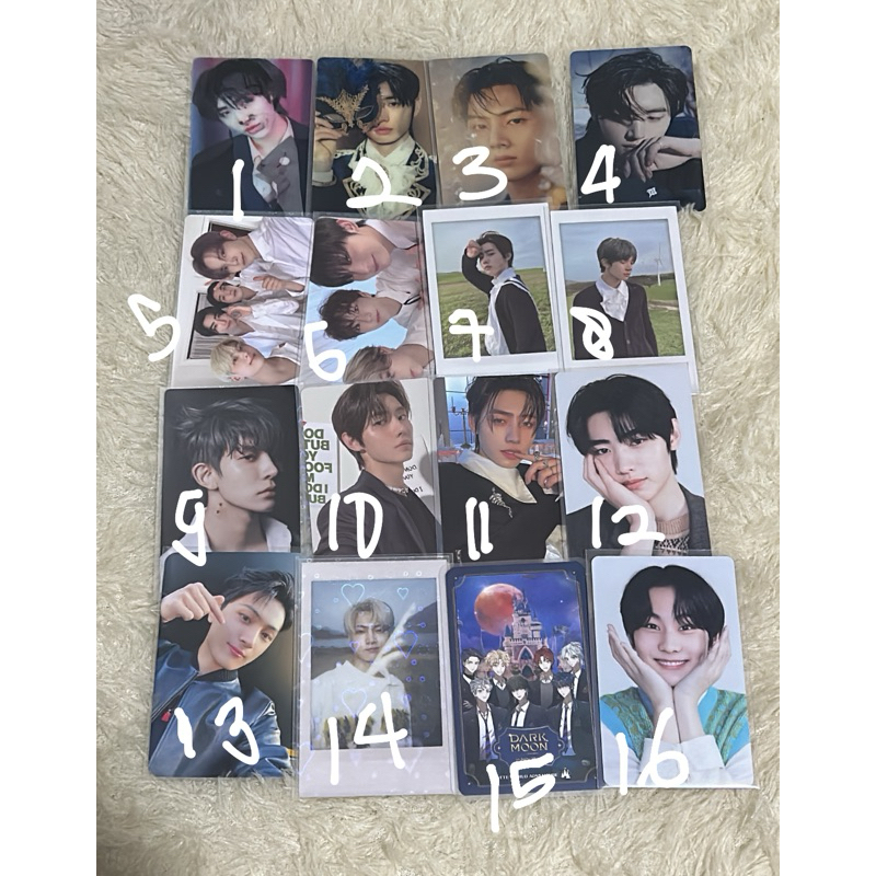 Photocard Enhypen Jungwon Heeseung Jay Jake Sunghoon Sunoo Ni-ki Niki album bdc you sg24 d:a db dark