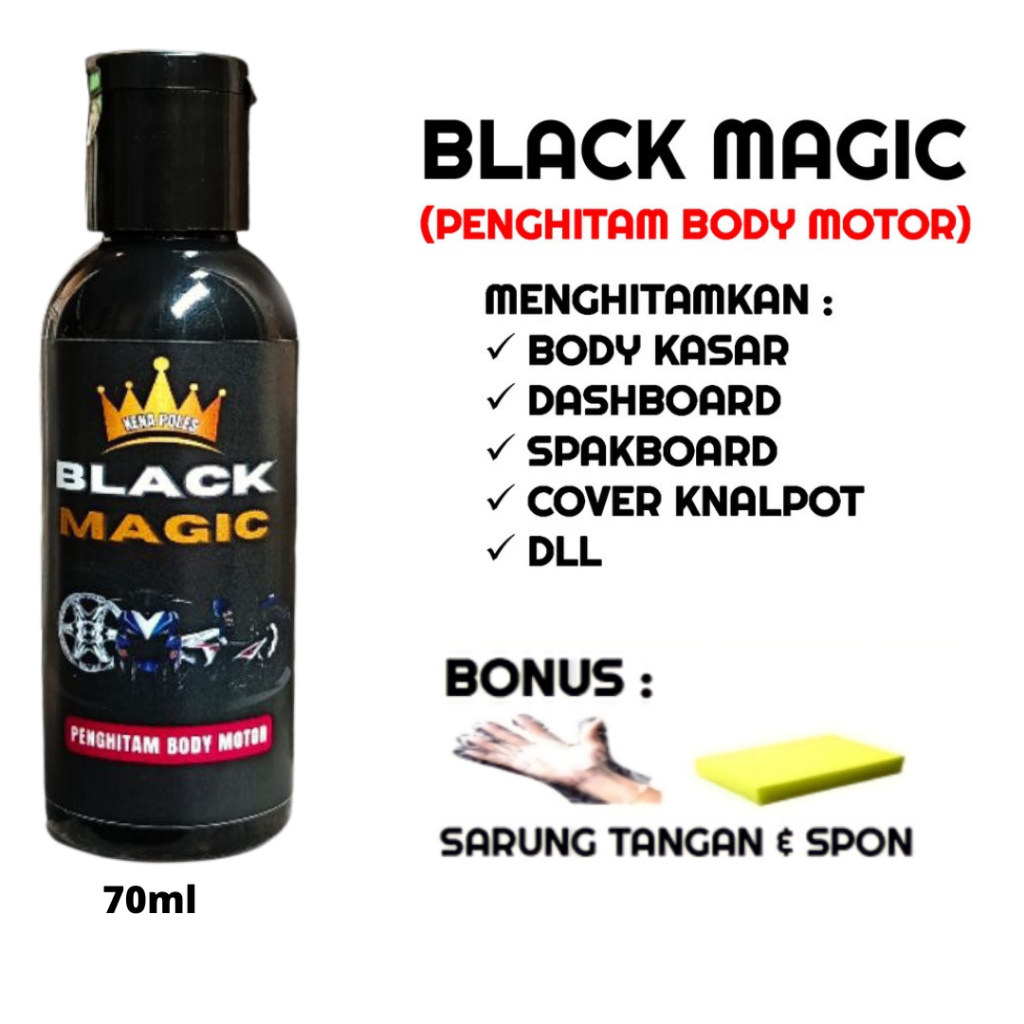 Penghitam bodi motor/mobil permanen / Black Magic