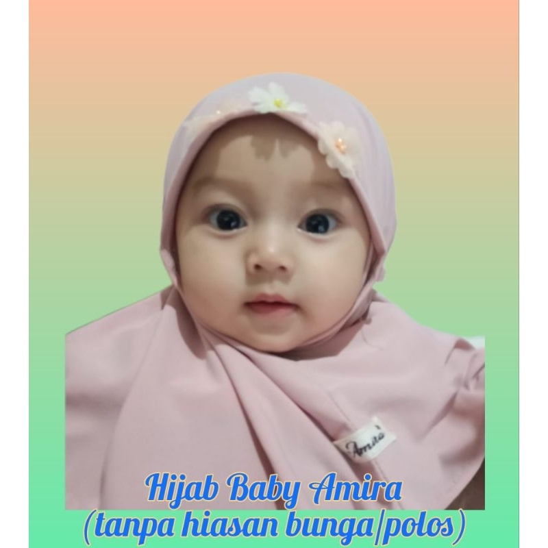 Hijab Baby Amira# Jilbab Bayi Amira# Amira Hijab# Jilbab Baby usia 0-1 Tahun