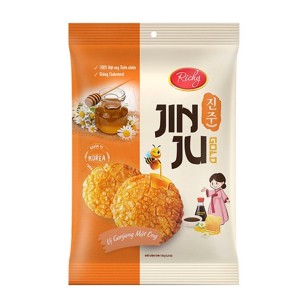 

Richy JINJU Gold Rice Crackers Honey Jin Ju Kerupuk Beras Rasa Madu