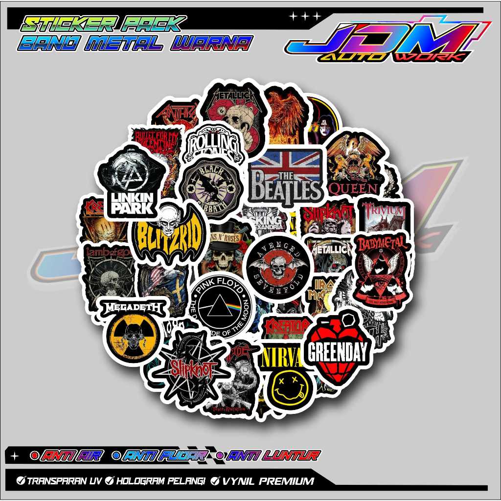 

STICKER PACK CUTTING BAND METAL WARNA ANTI AIR ANTI PUDAR ANTI LUNTUR