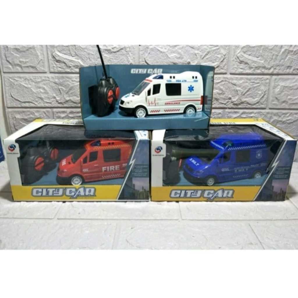 Mobil Remote Control Terbaru Mobil RC Ambulance City Action 6158A | Mainan Anak Pakai Baterai Cas Ad