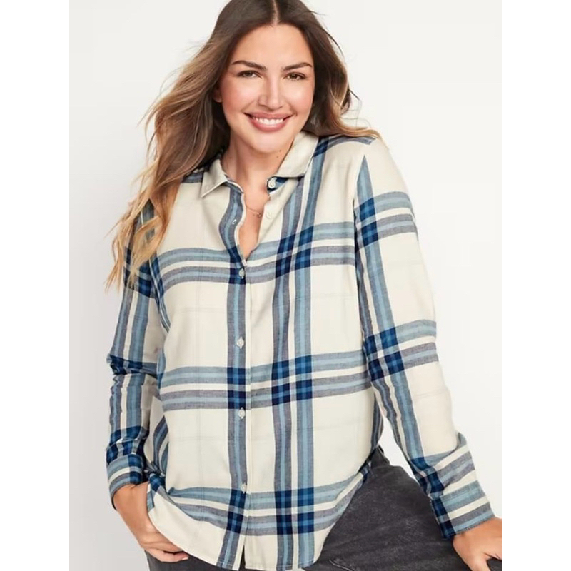 Old Navy Flanel Blue Shirts//Atasan Kemeja Wanita