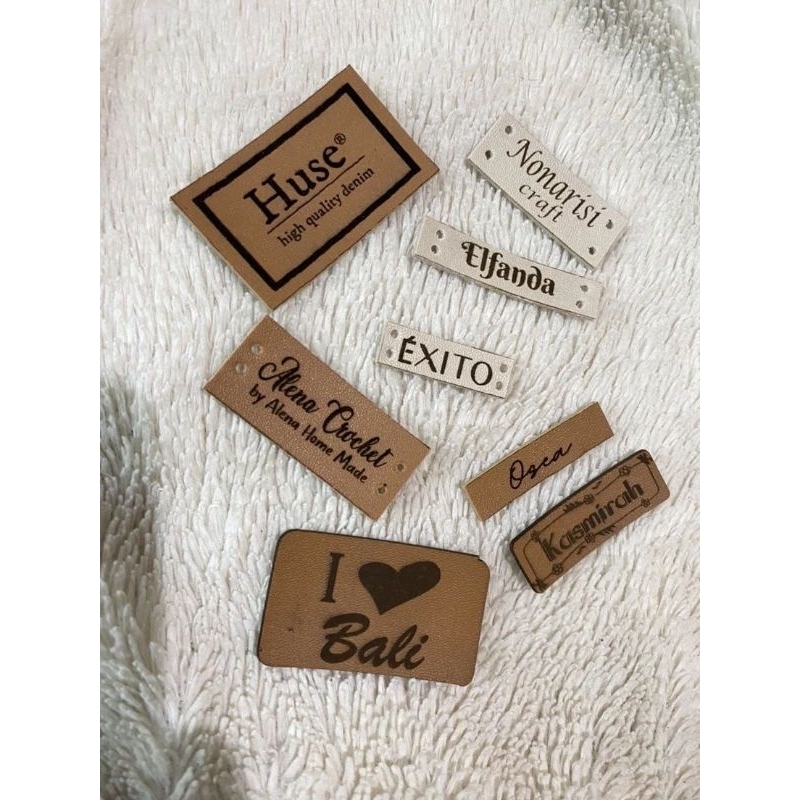 

label kulit sintetis custom