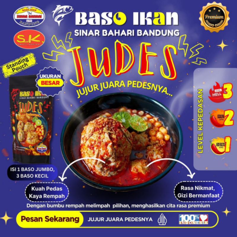

PAKET JUMBO BAKSO / BASO IKAN SINAR BAHARI BANDUNG Judes Jujur Juara pedas nya