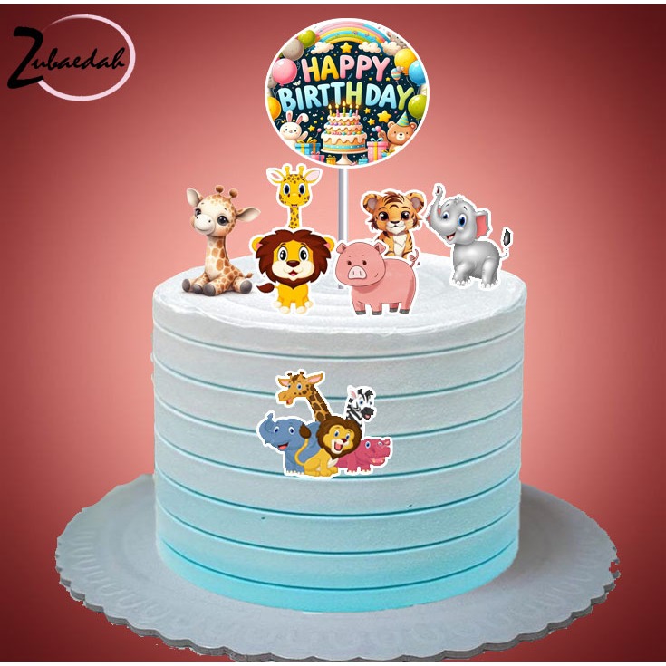 Toper STYROFOAM karakter ANIMALS hiasan tusuk kue ulang tahun decorasi cake