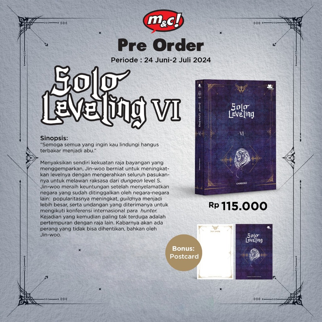 LIGHT NOVEL SOLO LEVELING VI + BONUS - Chugong - Clover