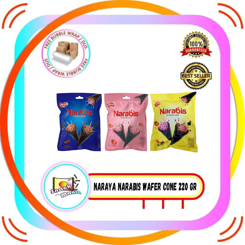 

Naraya Narabis Wafer Cone Chocolate | Strawberry 220 gr BAG