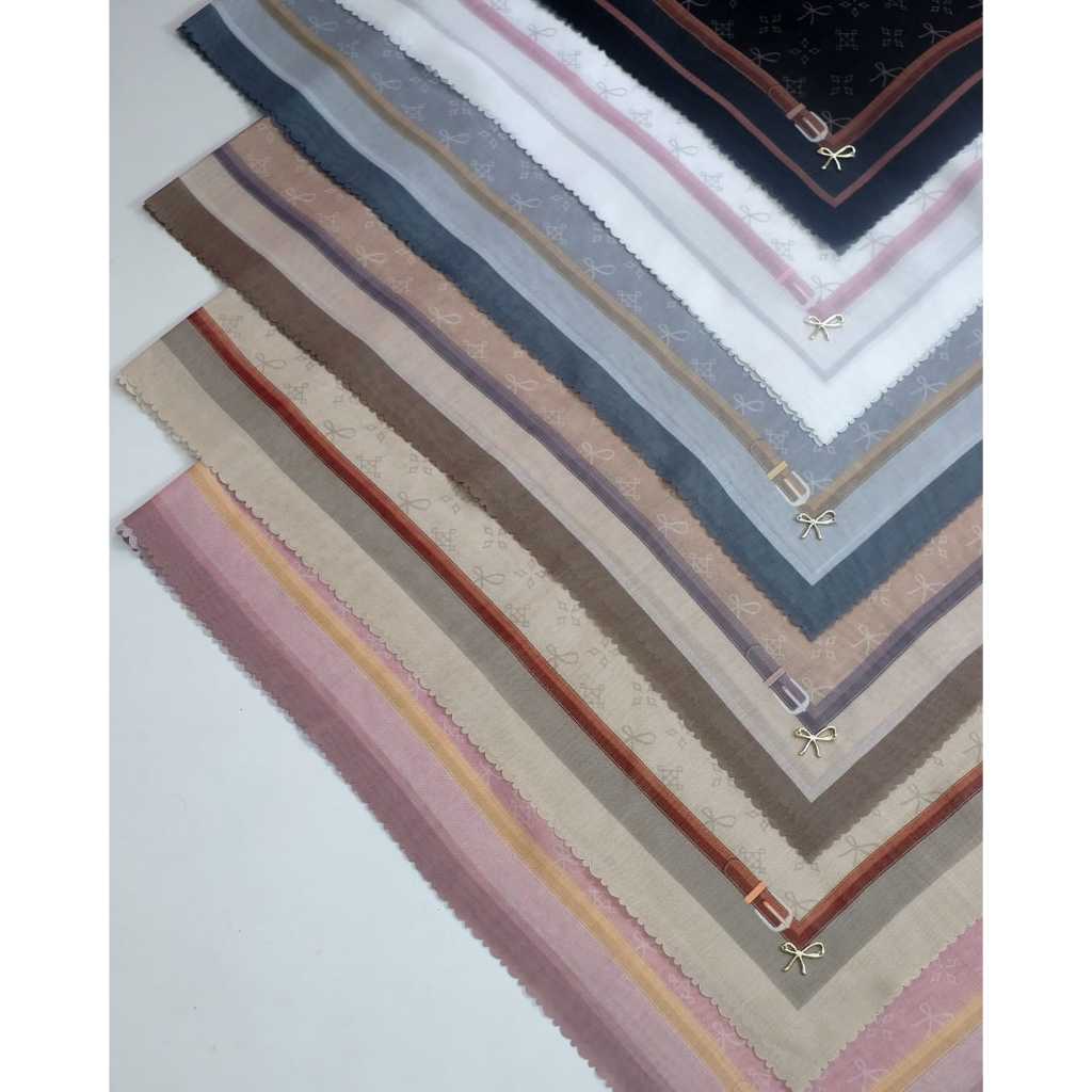 REFANKA |  Monogram Series Vol. 3 hijab Renka By Renka - Kerudung Hijab Segiempat Motif - Bahan Voal