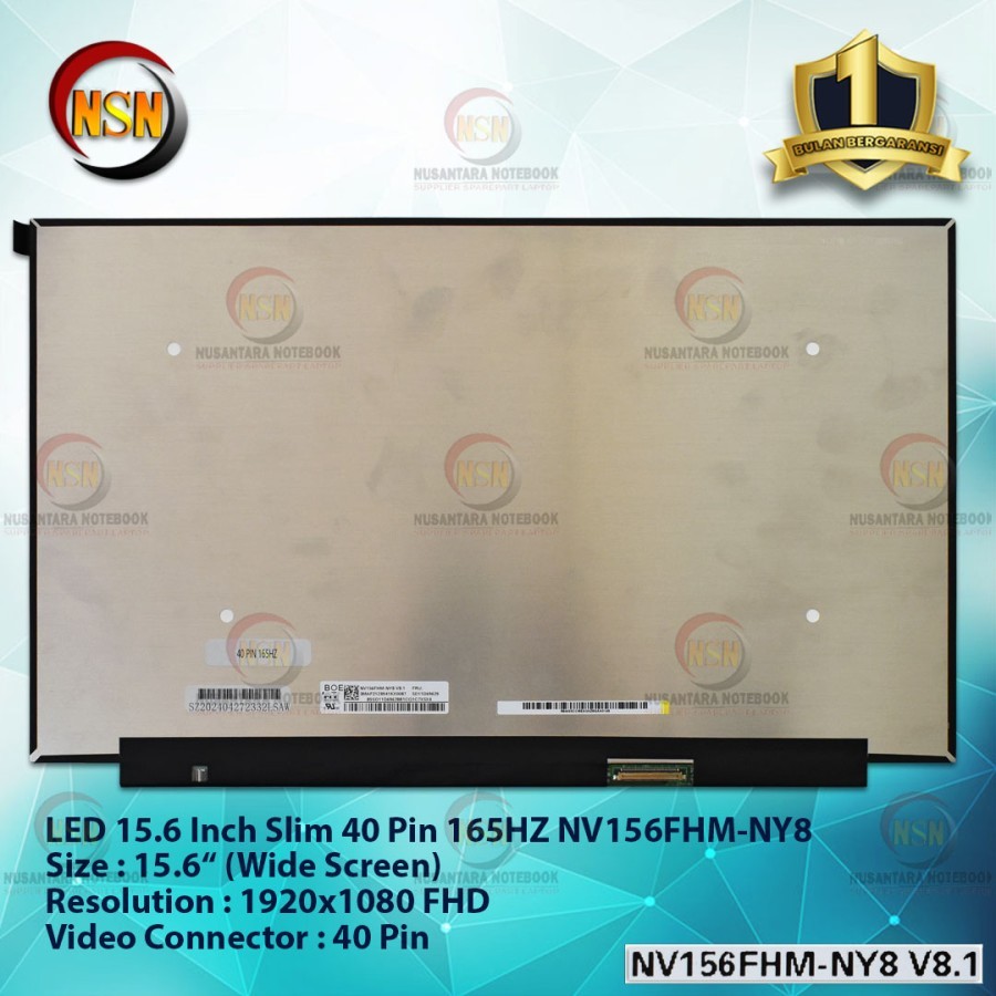 Led Lcd for Ideapad Legion 5 15ACH6 15ACH7 FHD 40 pin 165HZ NV156FHM-NY8 NV156FHM-NY0