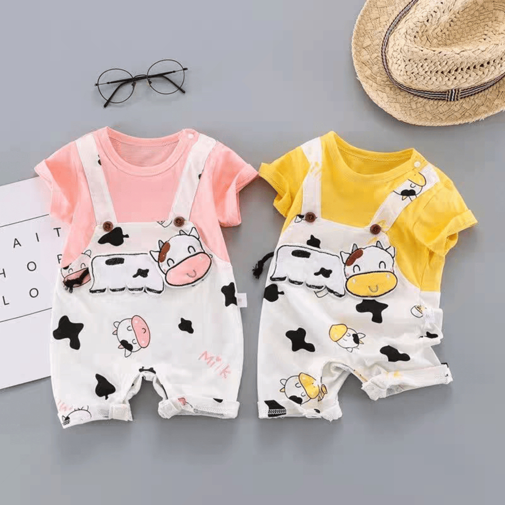 Nooc Baju Romper Bayi Trend Fashion Bordir Cow Cotton