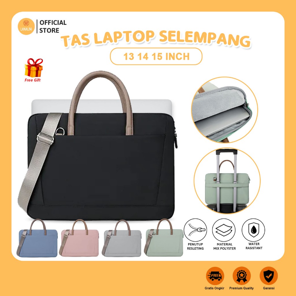 Tas Kantor Kuliah Kerja Selempang Jinjing Laptop Dell XPS Inspiron Latitude Vostro Chromebook Hand B