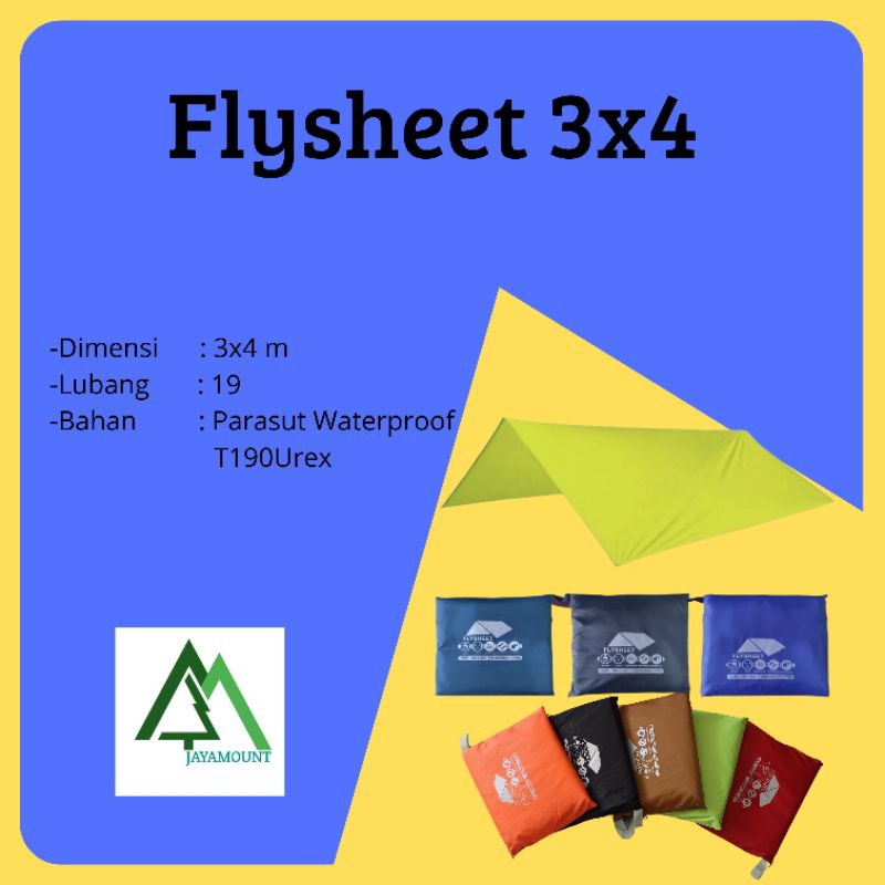 Flysheet / flysheet waterproof / Flysheet bushcraft / FLYSHEET WATERPROOF 3X4