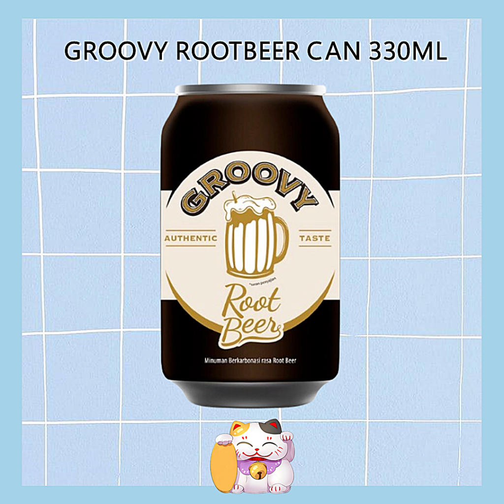 

Groovy Root Beer / Rootbeer Kaleng 330ml / Minuman Berkarbonasi