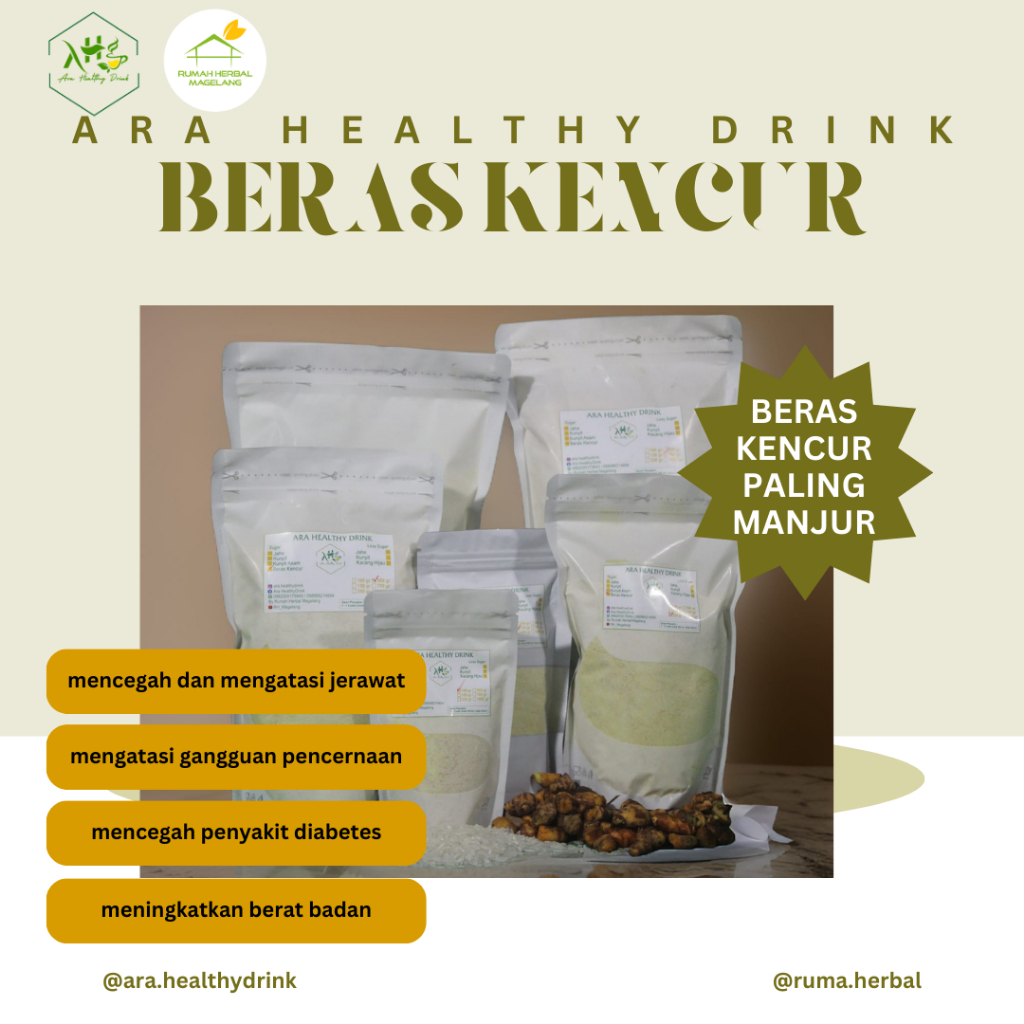 

JAMU Beras Kencur Bubuk Plus Gula 150gr Pouch SIAP SEDUH TANPA AMPAS ANTI RIBET