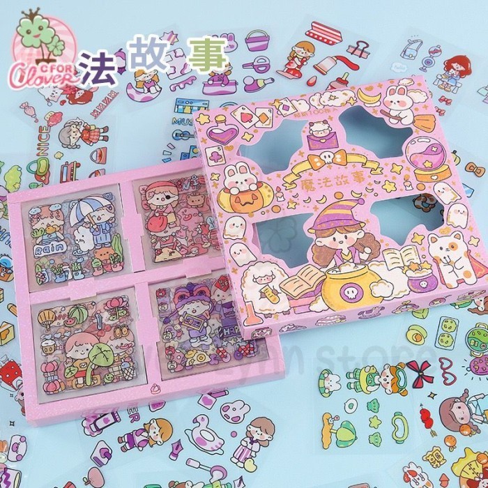 

[PT] GROSIR ISI 100PCS STICKER MOMO/NONO AESTHETIC VIRAL/STIKER MASU MOTIF KARTUN KOREA LUCU ANTI AIR