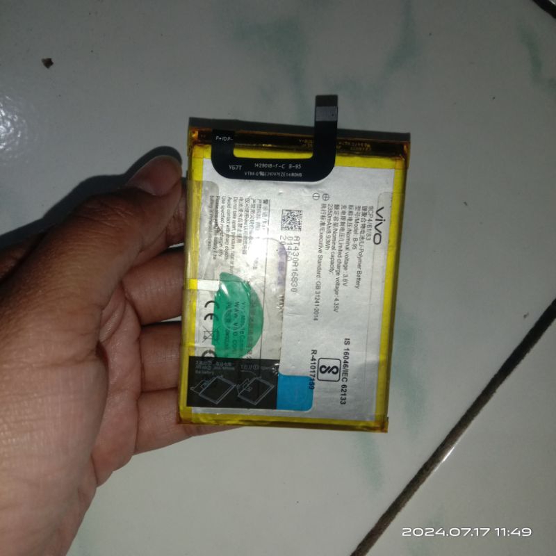 baterai vivo y51l b95