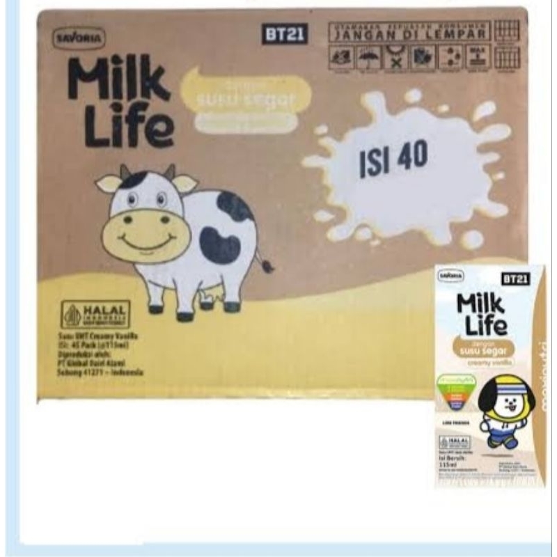 

susu UHT vanilla milk life kids 115 ml bt21 1 DUS / 1 KARTON