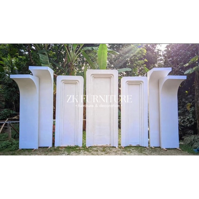 Backdrop pelaminan / backdrop pernikahan triplek / pelaminan backdrop triplek terbaru / backdrop kek