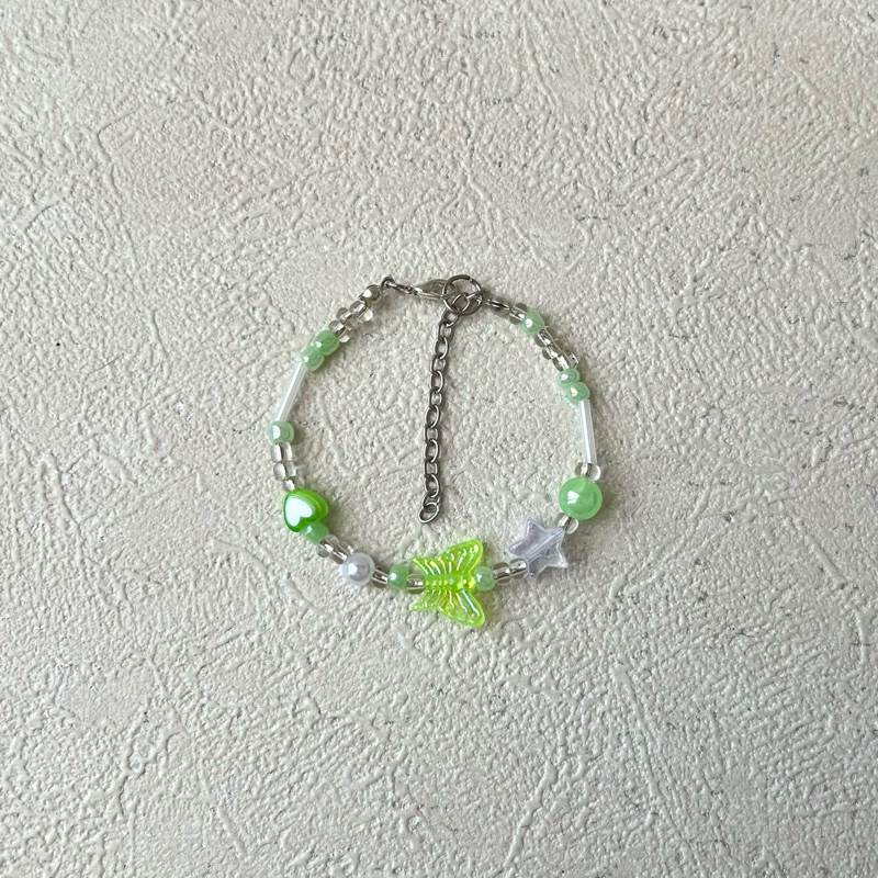 Beads Bracelet | greeny butterfly