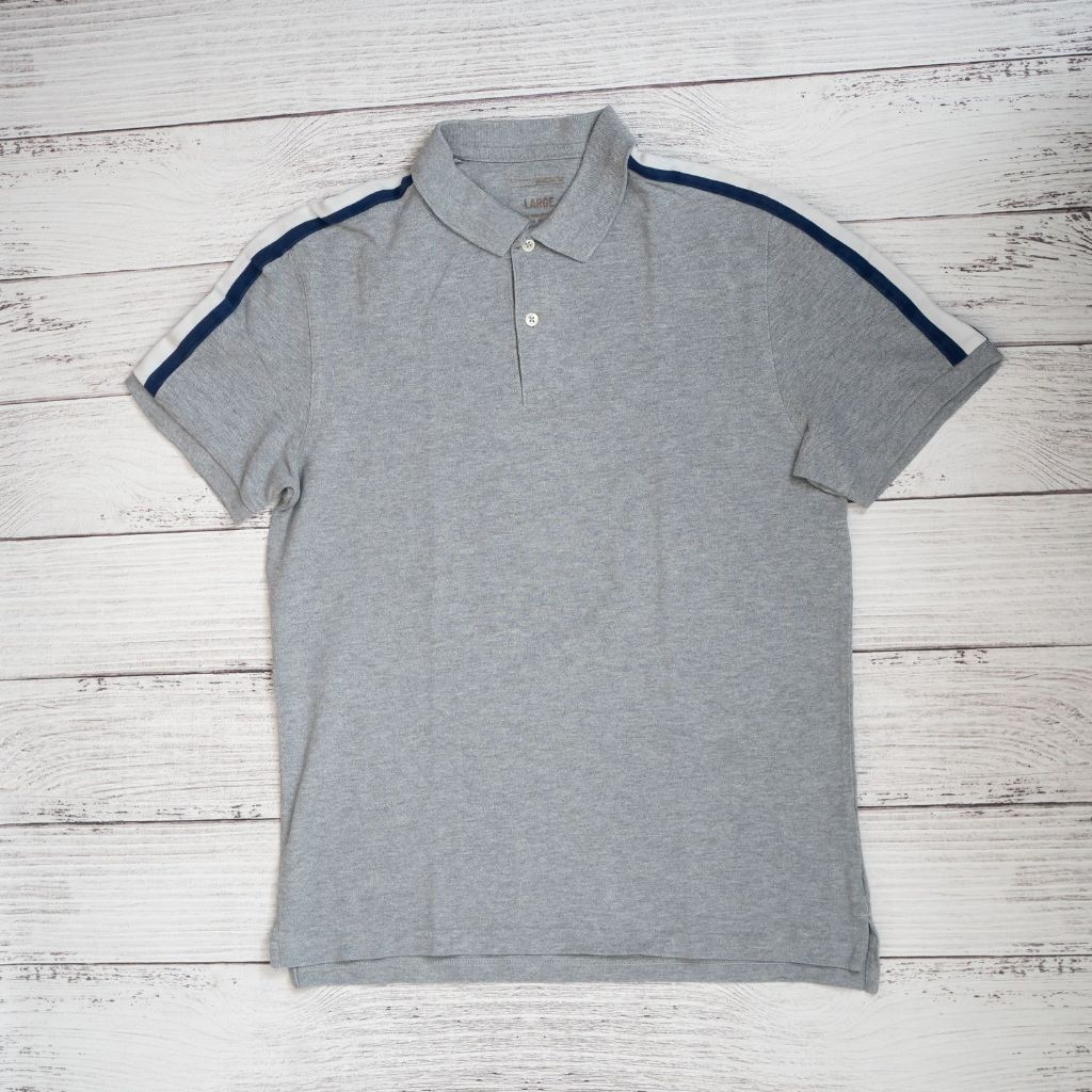 polo shirt GIORDANO basic grey tapped