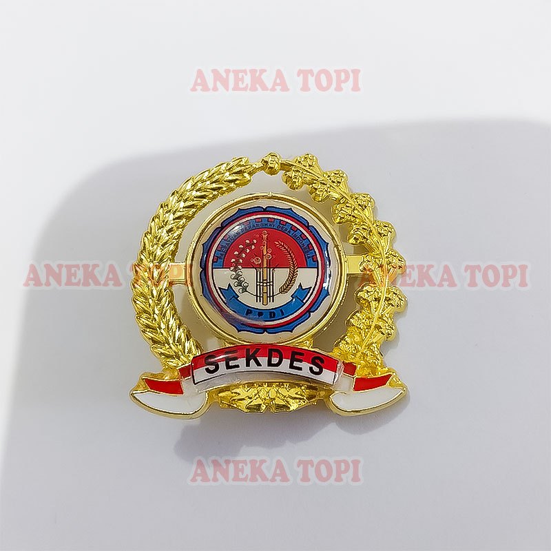 Pin Sekdes PPDI Pin Bros Logo PPDI Sekdes Padi Kapas - Aneka Topi