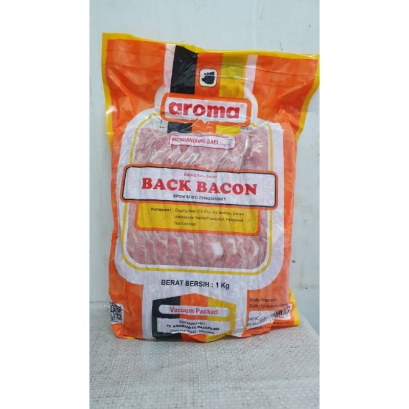 

Aroma Pork Back Bacon 250gr-1kg frozen food