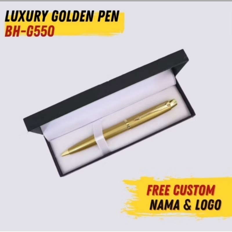 

New Bulpoint Parker Luxury Golden Exclusive Free Grafir Nama/Logo + Box Exclusive