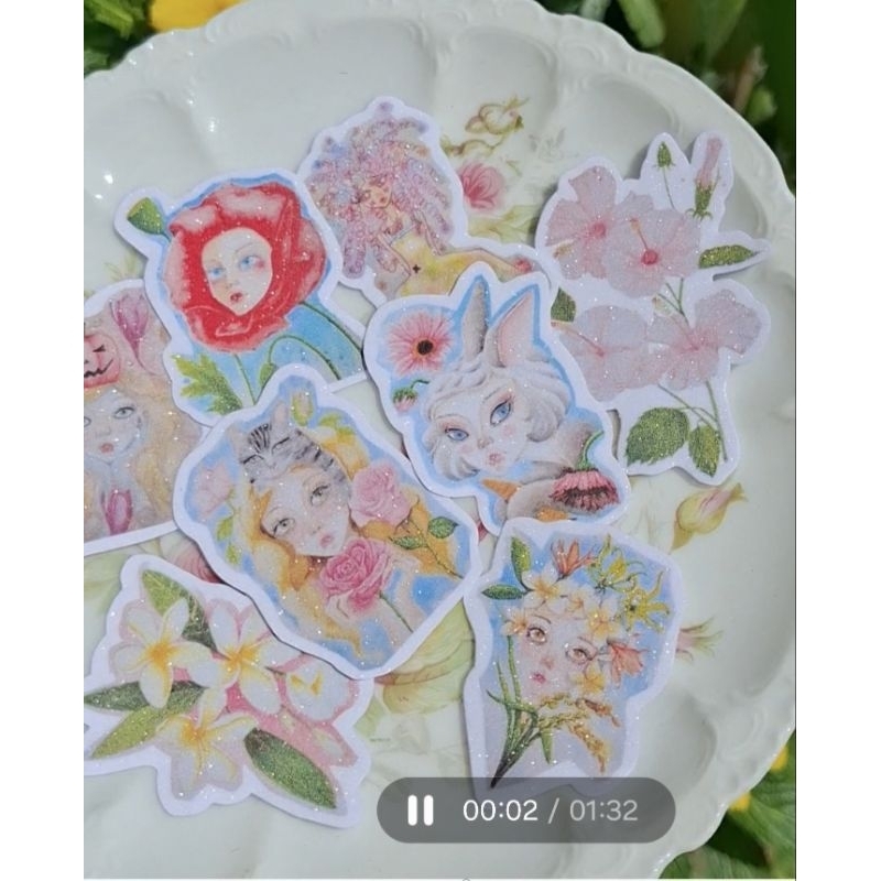 

8 Mini Holographic Stickers by FloLady