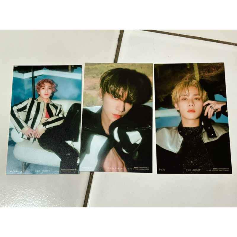official 4x6 photo set postcard pc wayv kick back hendery xiaojun kun