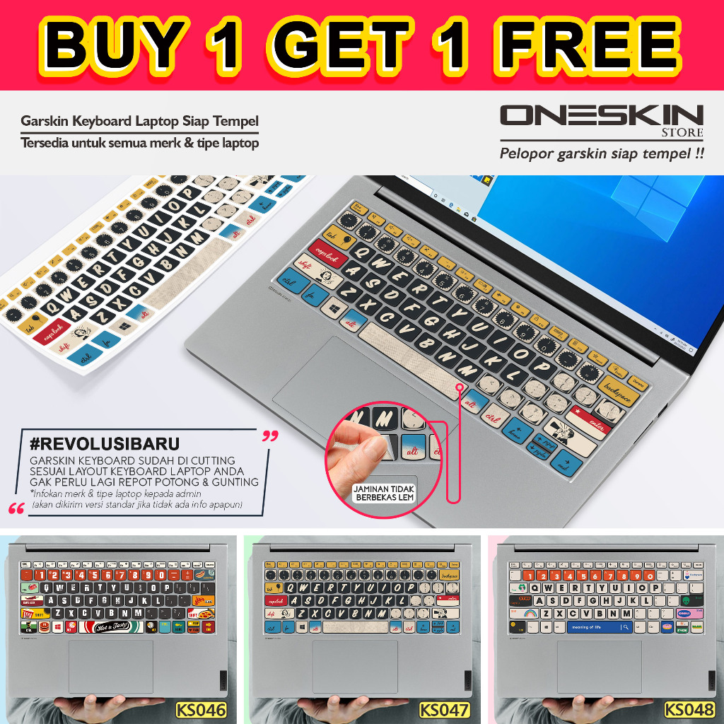 Garskin Stiker Sticker keyboard laptop Lenovo gambar custom katalog 47