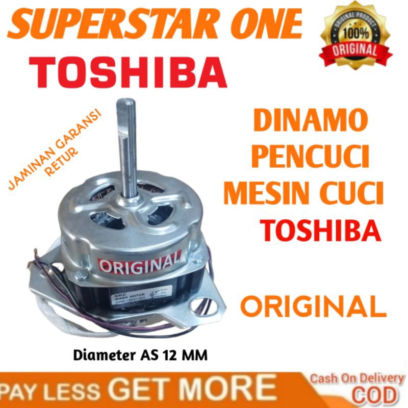 Dinamo Pencuci Mesin Cuci TOSHIBA / Motor Wash TOSHIBA AS 12 MM 14 KG 2 Tabung