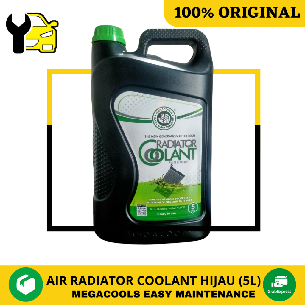 Air Radiator coolant mobil / Radiator Coolant Megacools Galon 5 Liter - Hijau