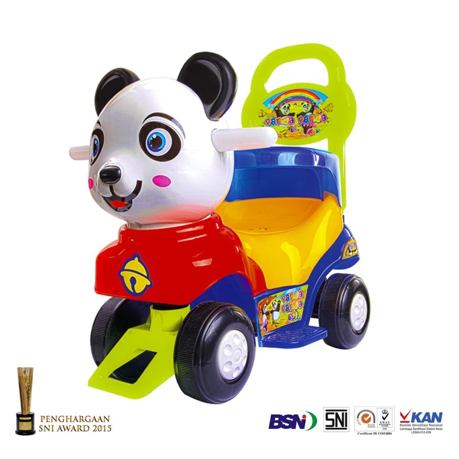 MAINAN MOBIL DORONG KARAKTER PANDA LUCU AMAN DILENGKAPI FITUR PENGAMAN - PP 607 SHP Toys