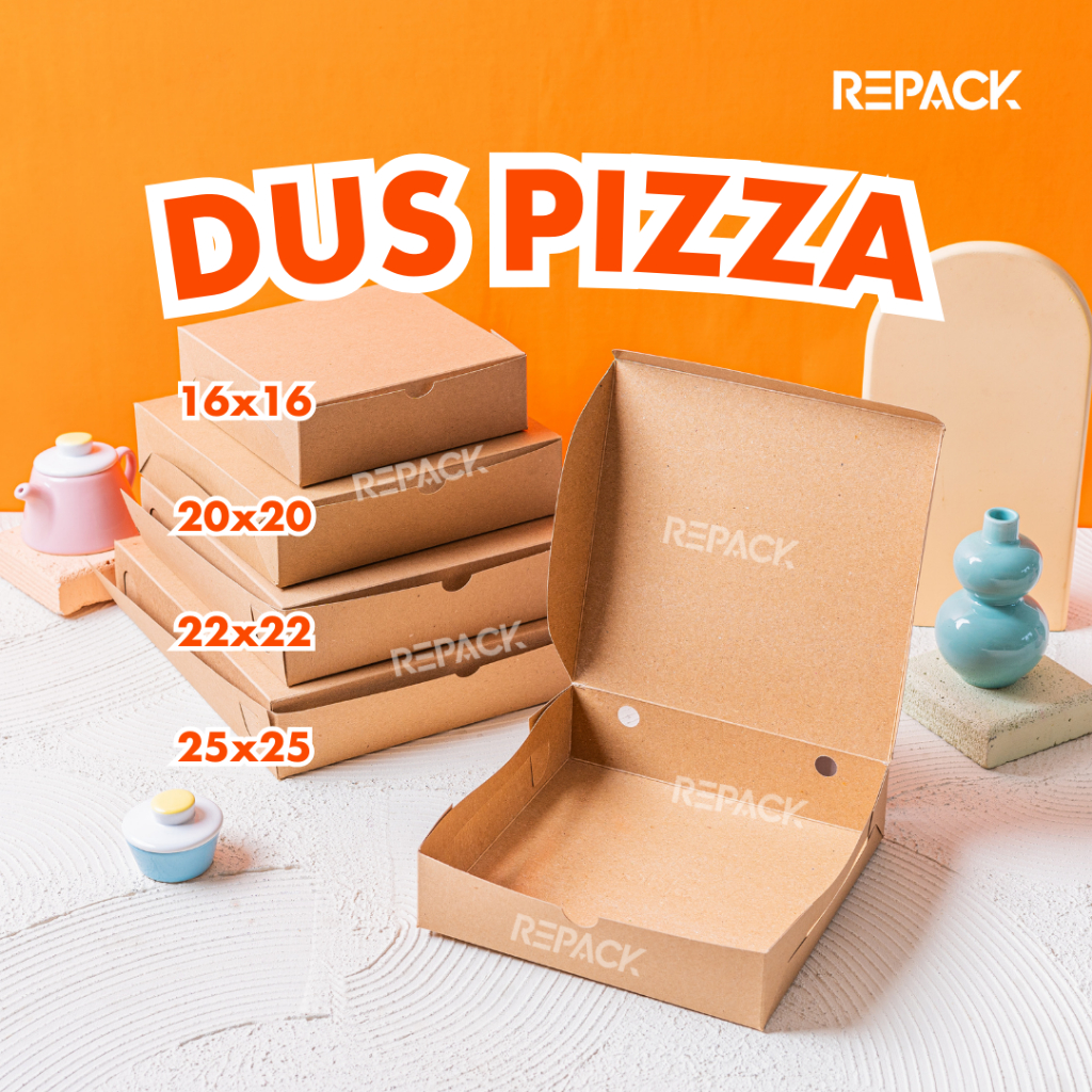 

BOX PIZZA DUS PIZZA UKURAN 16X16 , 20X20 , 22X22 , 25X25 KRAFT LAMINASI / DUS ROTI KUE