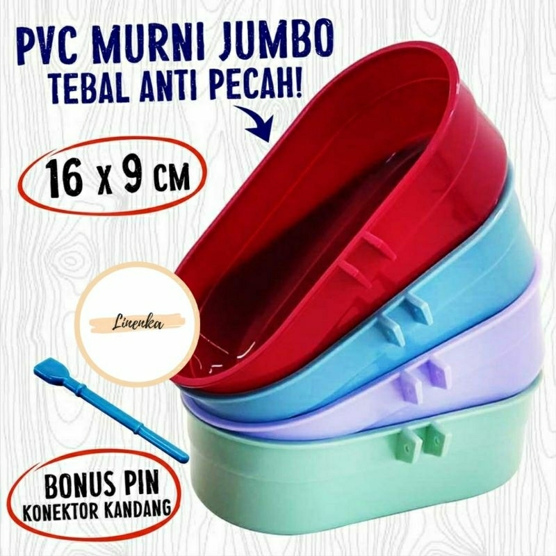 CEPUK TEMPAT MAKAN MINUM BURUNG OVAL PLASTIK by SEMPATI ANTI PECAH CEPUK MANDI BURUNG BESAR