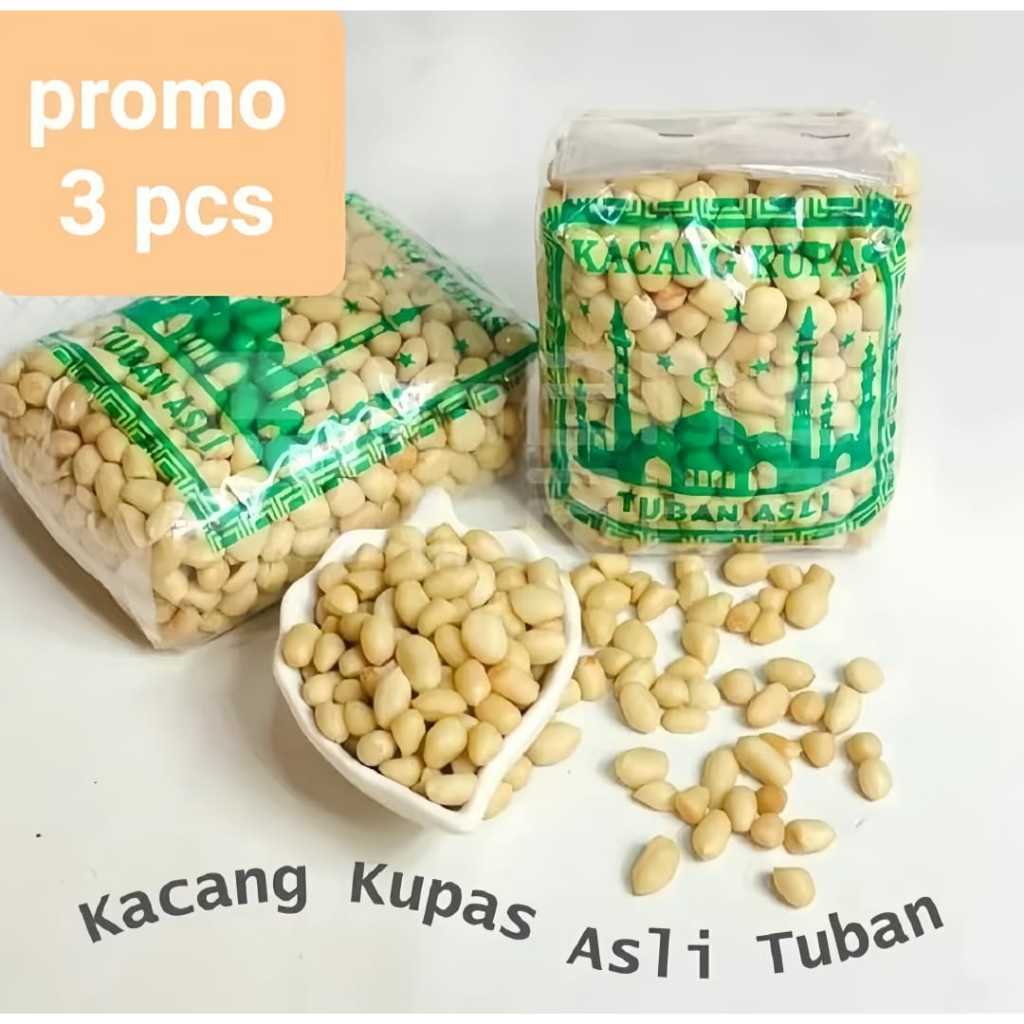 

Kacang Kupas Asli Tuban Kemasan 250gram Perbungkus Paket 3 Bungkus 250gr X 3bks