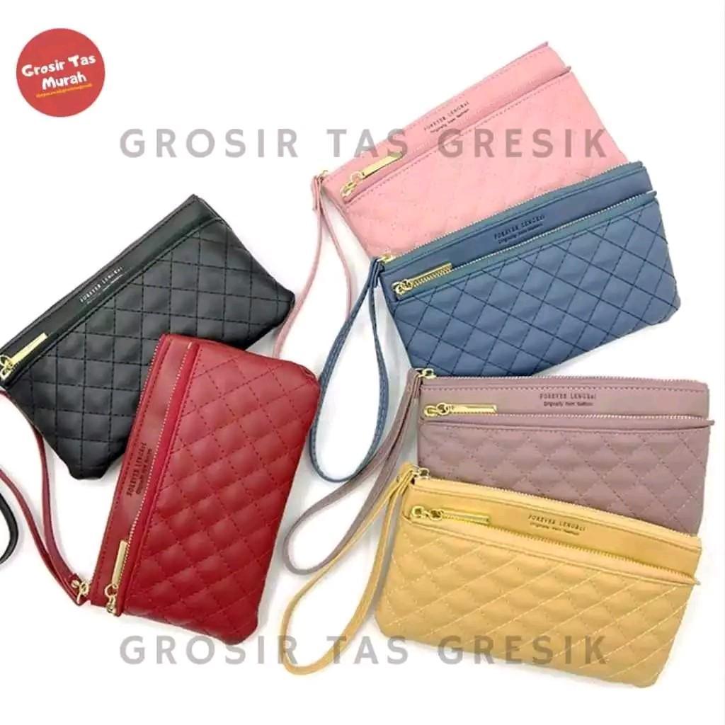 Dompet Panjang Wanita 2 Resleting Dompet Embos