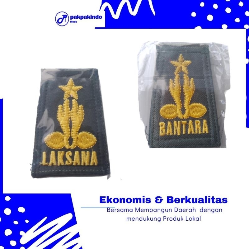 PANGKAT Tku Sk Kwarnas Pramuka Bantara Laksana Pandega  Bordir Timbul Bahan Kain dan Karstek Anti