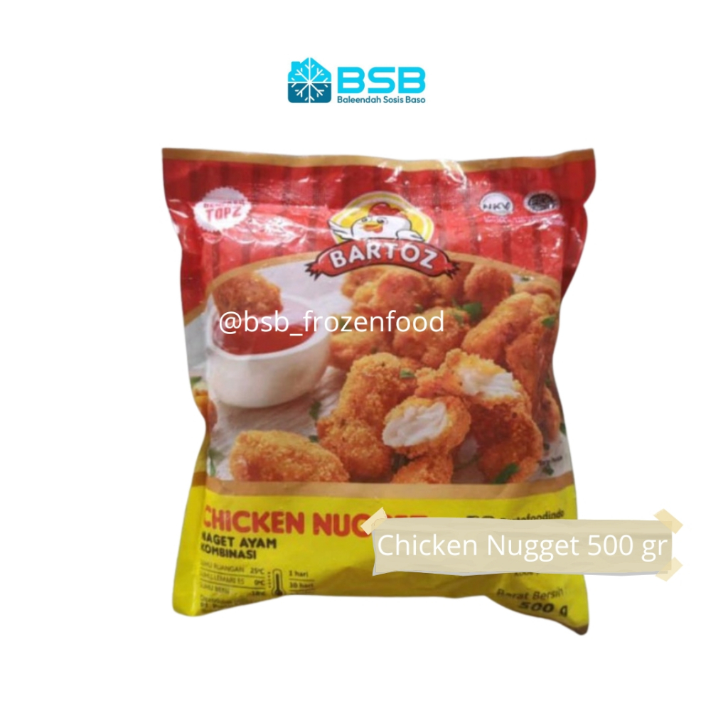 

Bartoz Chicken Nugget 250 gram Naget Ayam Bartos 500 gram