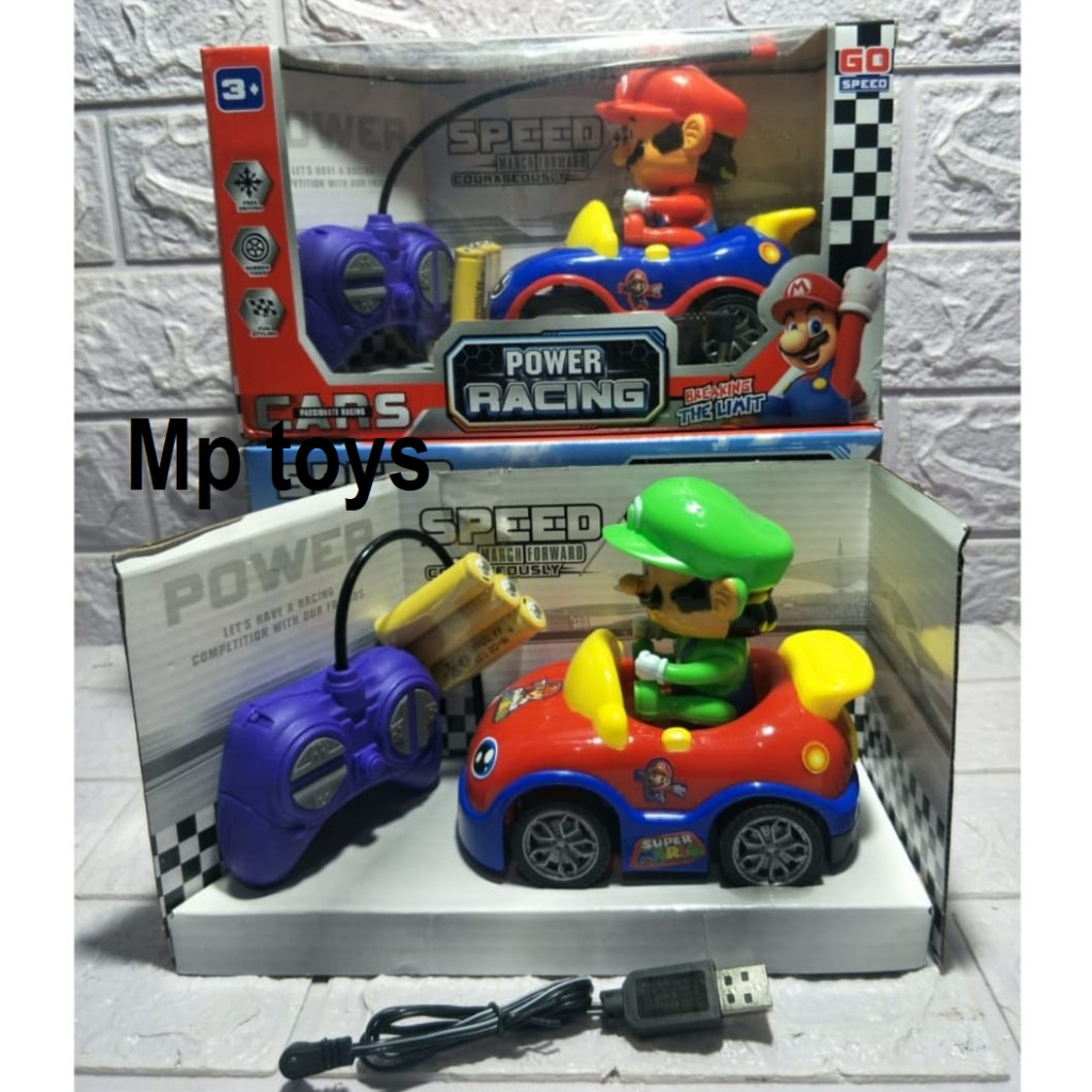 mobil remote control mario go kart race rc car toys mario rc go kart mainan remote mobil remote cont