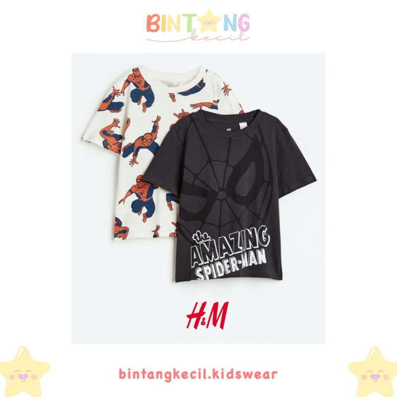 H&M Kids 2pcs Tshirt - Spiderman